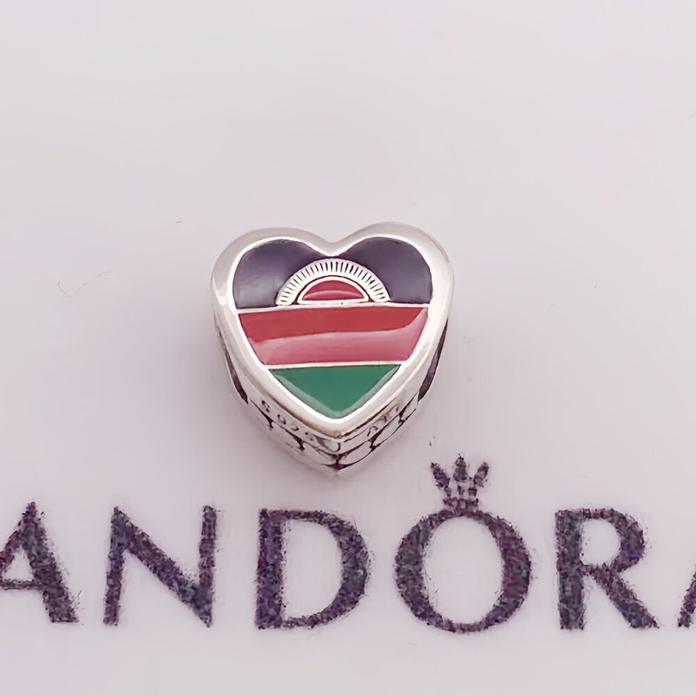 Pandora Republic of Malawi Flag Heart Charm